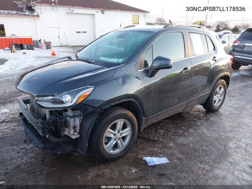 3GNCJPSB7LL178536 2020 Chevrolet Trax Awd Lt