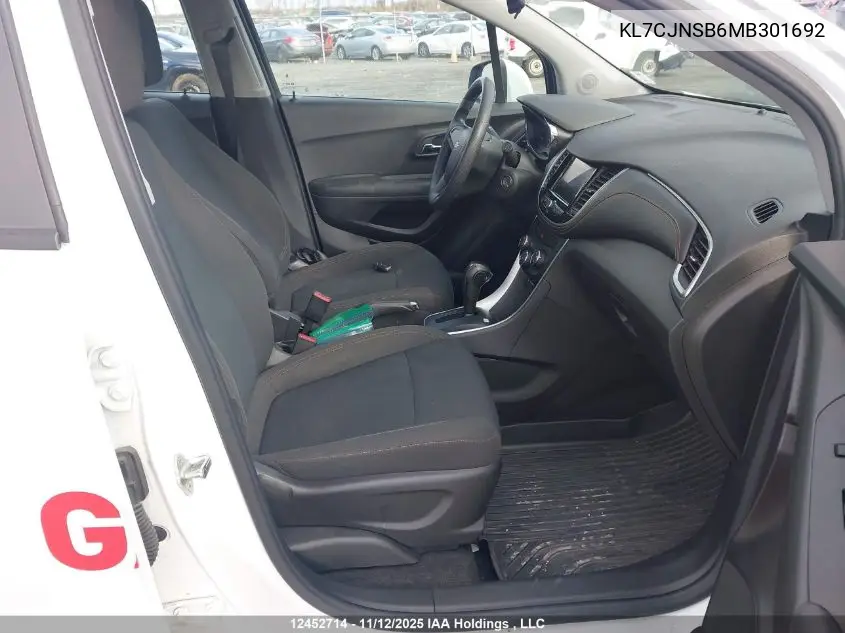 KL7CJNSB6MB301692 2021 Chevrolet Trax Ls