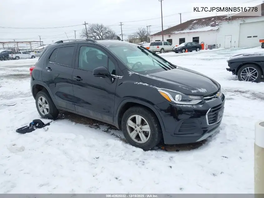 KL7CJPSM8NB516778 2022 Chevrolet Trax Awd Lt