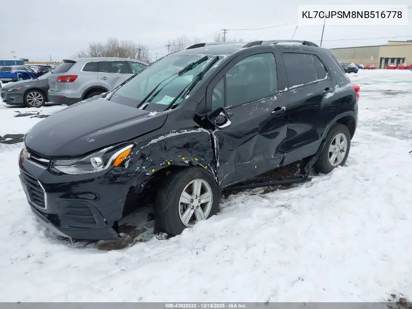 KL7CJPSM8NB516778 2022 Chevrolet Trax Awd Lt