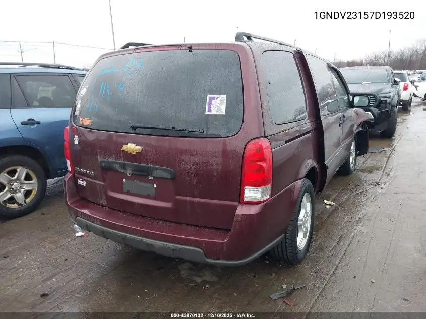 1GNDV23157D193520 2007 Chevrolet Uplander Ls