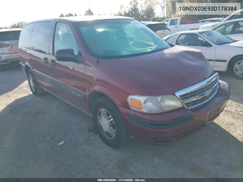 1GNDX03E93D178384 2003 Chevrolet Venture Ls