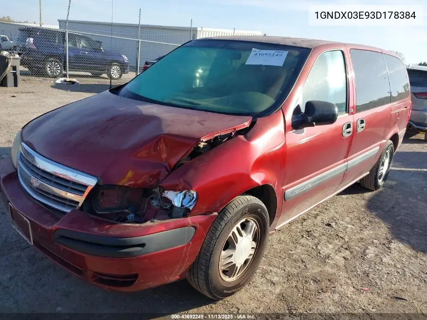 1GNDX03E93D178384 2003 Chevrolet Venture Ls