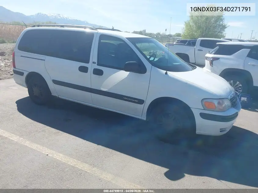 2004 Chevrolet Venture VIN: 1GNDX03F34D271791 Lot: 44799918