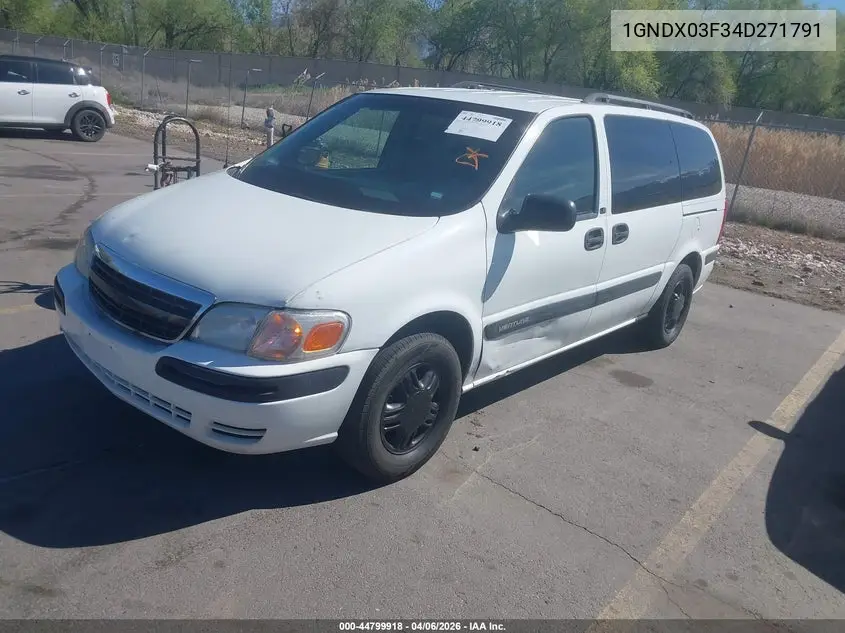 2004 Chevrolet Venture VIN: 1GNDX03F34D271791 Lot: 44799918