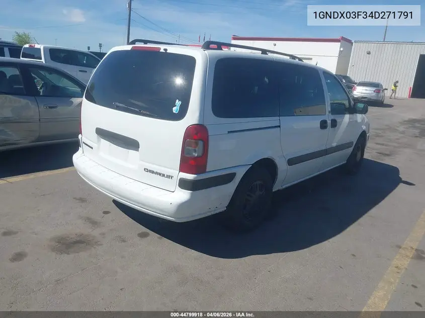2004 Chevrolet Venture VIN: 1GNDX03F34D271791 Lot: 44799918