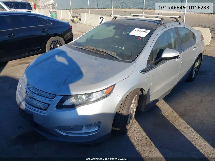 1G1RA6E46CU126288 2012 Chevrolet Volt