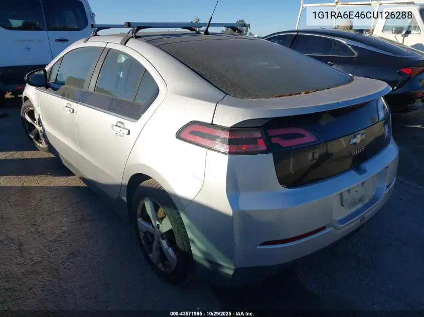 1G1RA6E46CU126288 2012 Chevrolet Volt