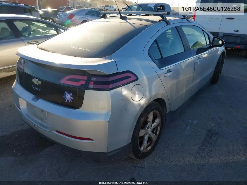 1G1RA6E46CU126288 2012 Chevrolet Volt