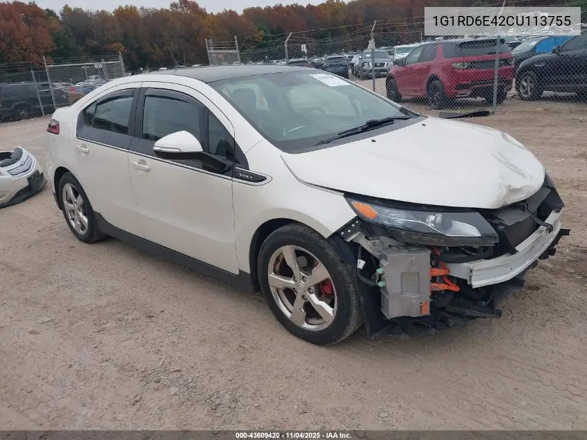 1G1RD6E42CU113755 2012 Chevrolet Volt