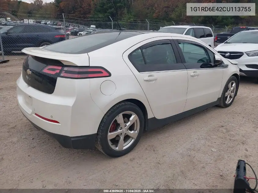 1G1RD6E42CU113755 2012 Chevrolet Volt