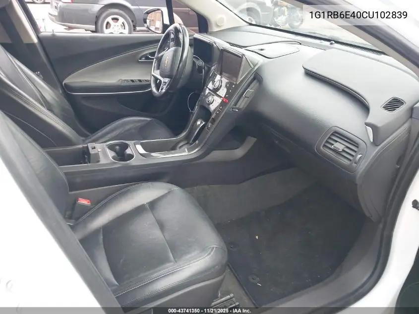 1G1RB6E40CU102839 2012 Chevrolet Volt