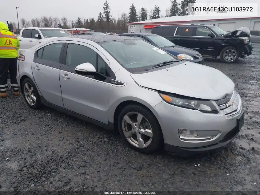 1G1RA6E43CU103972 2012 Chevrolet Volt