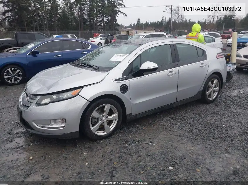 1G1RA6E43CU103972 2012 Chevrolet Volt