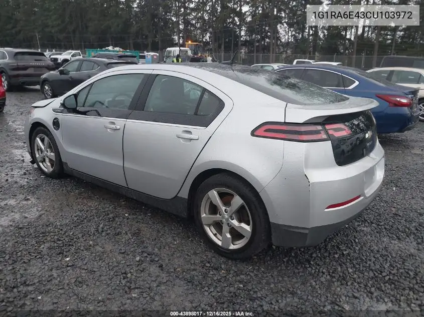 1G1RA6E43CU103972 2012 Chevrolet Volt