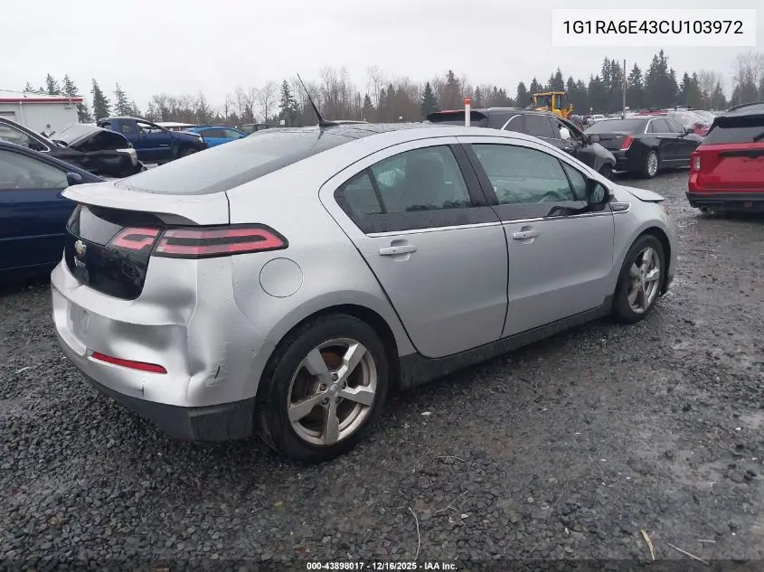 1G1RA6E43CU103972 2012 Chevrolet Volt