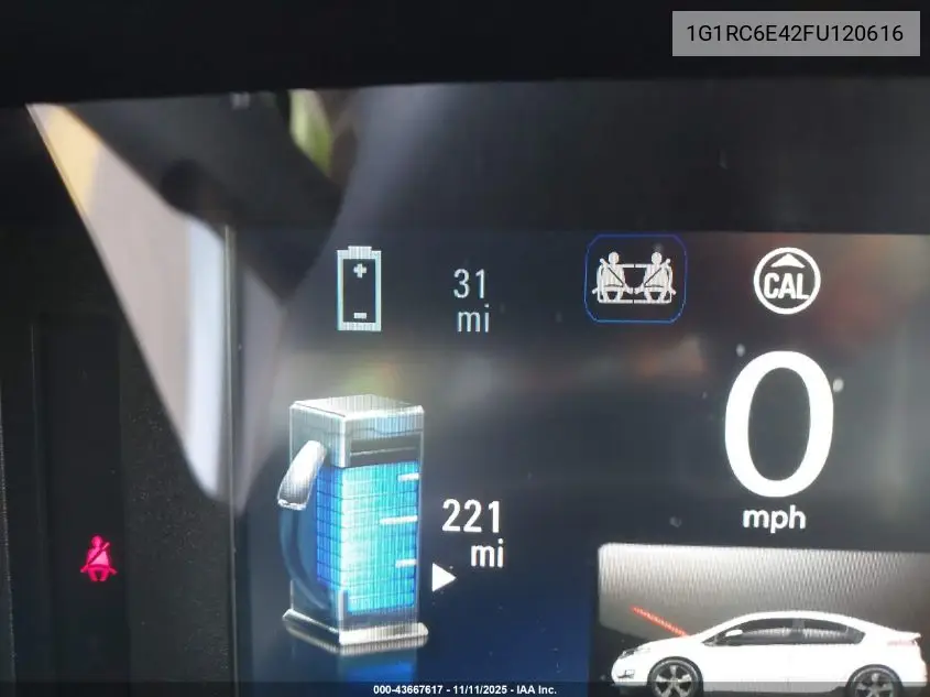 1G1RC6E42FU120616 2015 Chevrolet Volt