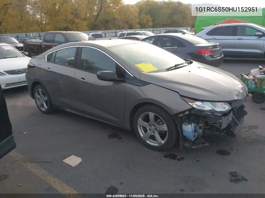 1G1RC6S50HU152951 2017 Chevrolet Volt Lt