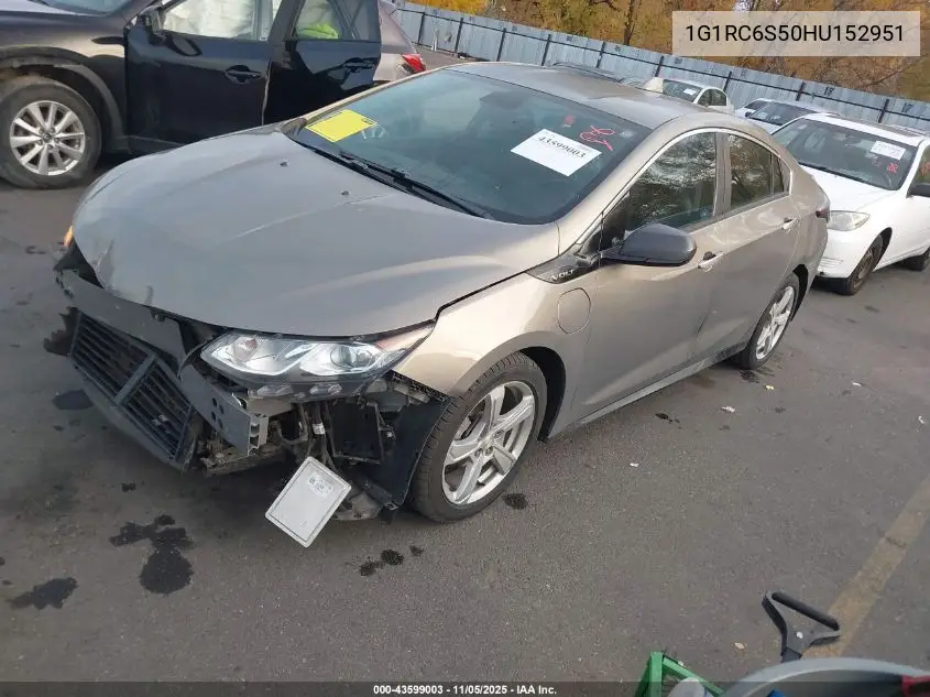 1G1RC6S50HU152951 2017 Chevrolet Volt Lt