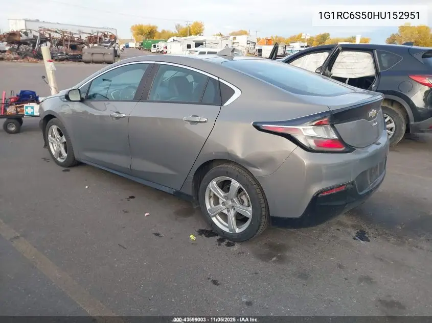 1G1RC6S50HU152951 2017 Chevrolet Volt Lt