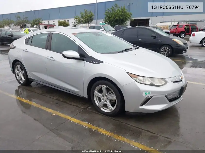 1G1RC6S51HU170794 2017 Chevrolet Volt Lt