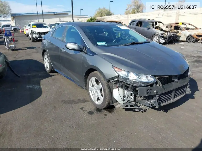 1G1RC6S57HU216807 2017 Chevrolet Volt Lt