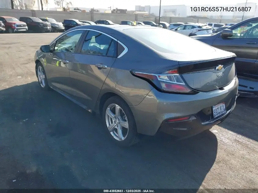 1G1RC6S57HU216807 2017 Chevrolet Volt Lt