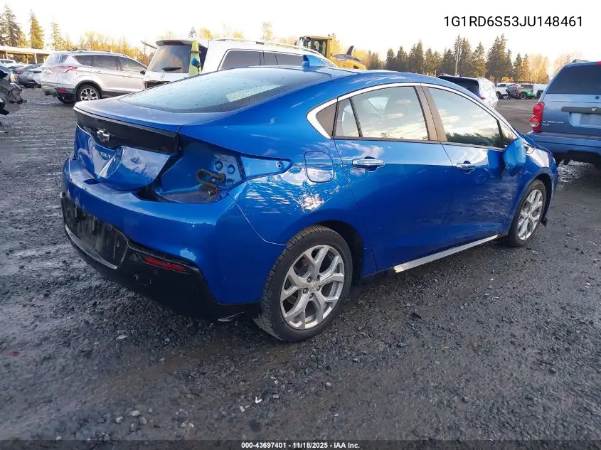 1G1RD6S53JU148461 2018 Chevrolet Volt Premier
