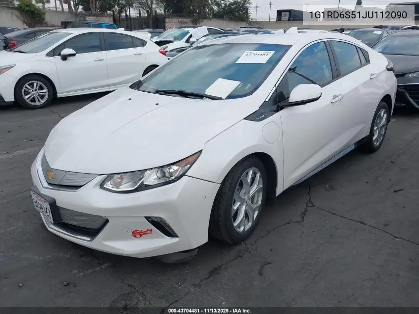 1G1RD6S51JU112090 2018 Chevrolet Volt Premier