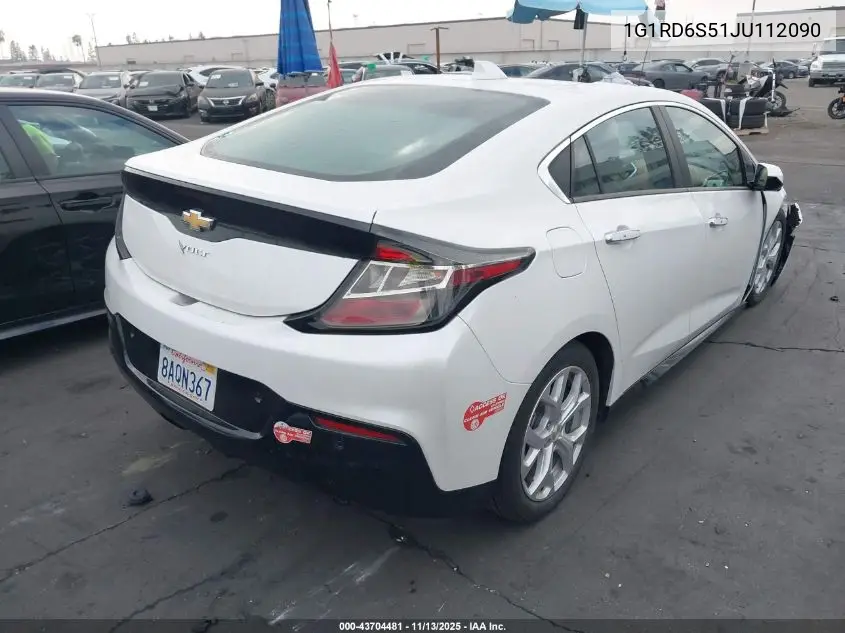 1G1RD6S51JU112090 2018 Chevrolet Volt Premier