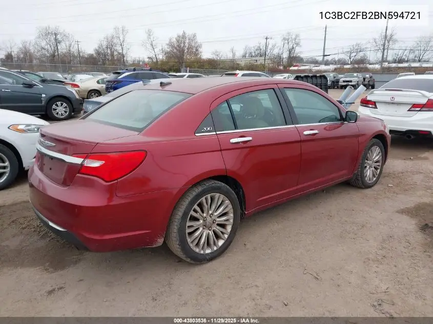 1C3BC2FB2BN594721 2011 Chrysler 200 Limited