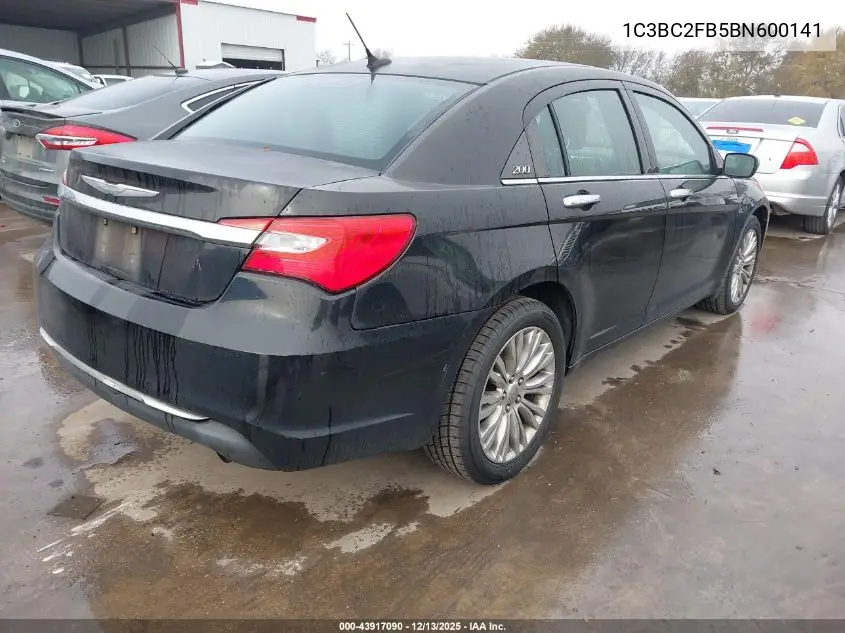 1C3BC2FB5BN600141 2011 Chrysler 200 Limited