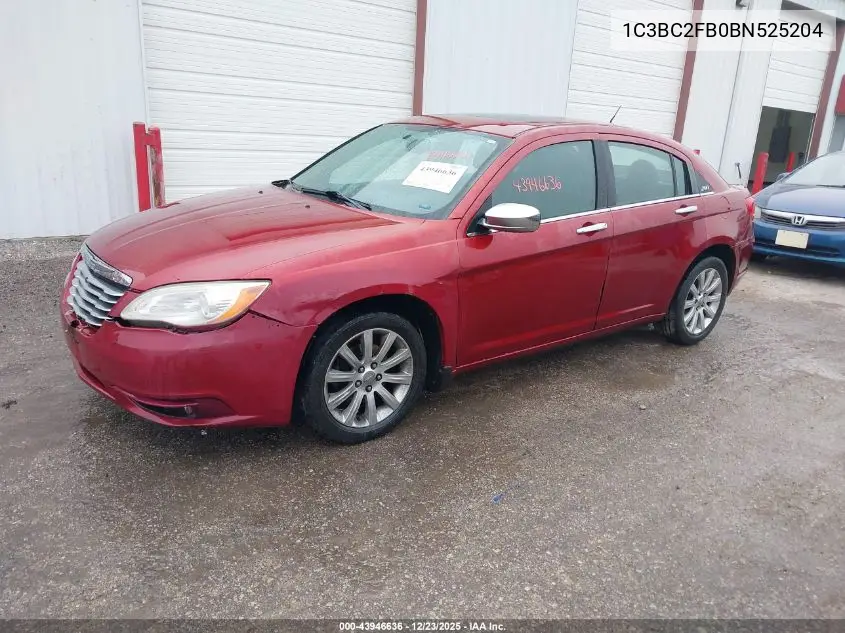 1C3BC2FB0BN525204 2011 Chrysler 200 Limited