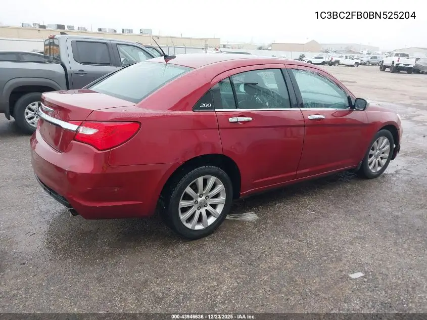 1C3BC2FB0BN525204 2011 Chrysler 200 Limited