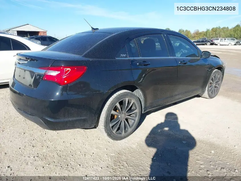 1C3CCBHG3CN234808 2012 Chrysler 200 S