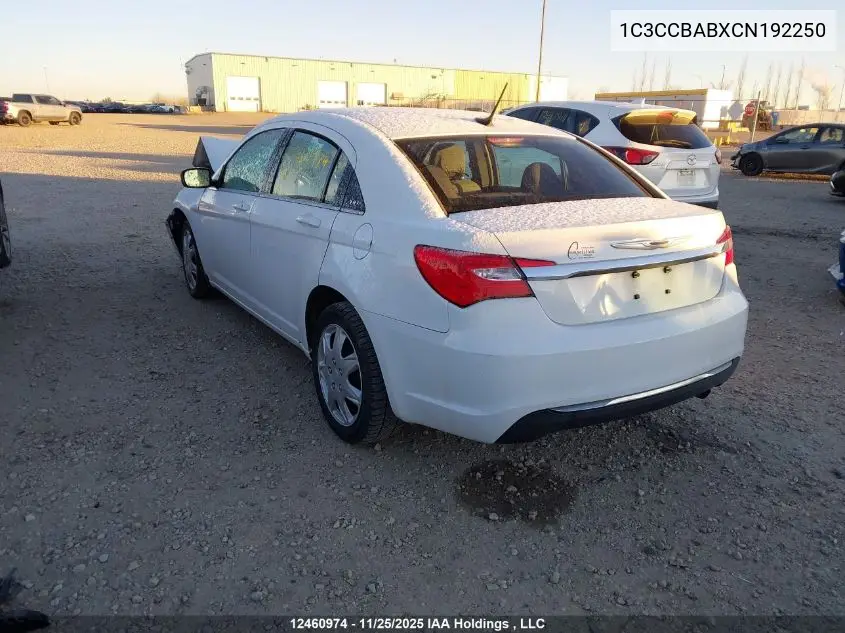 1C3CCBABXCN192250 2012 Chrysler 200 Lx