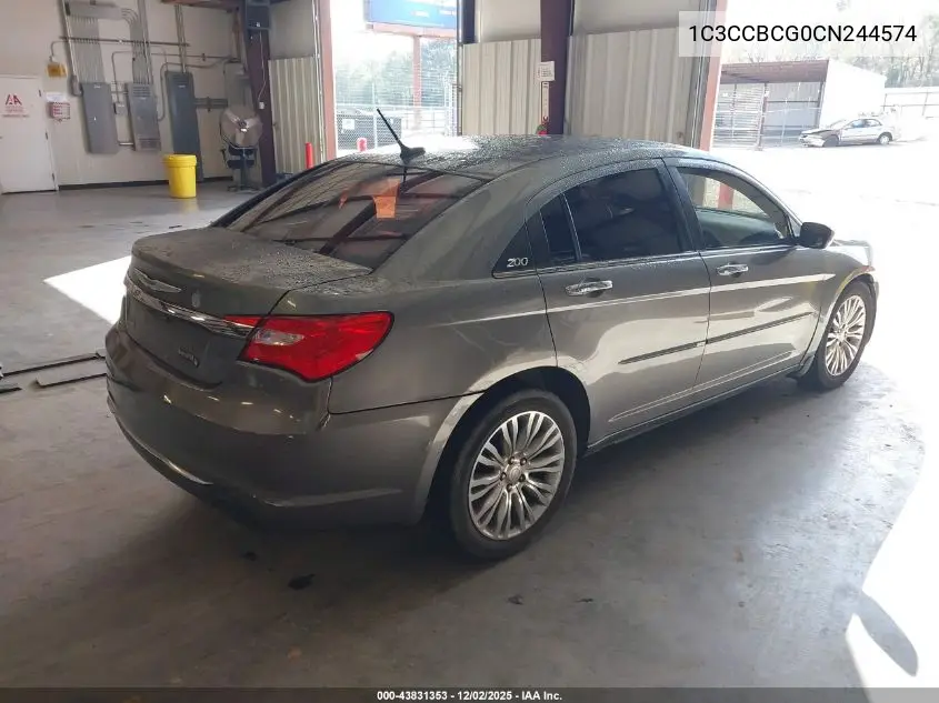 1C3CCBCG0CN244574 2012 Chrysler 200 Limited