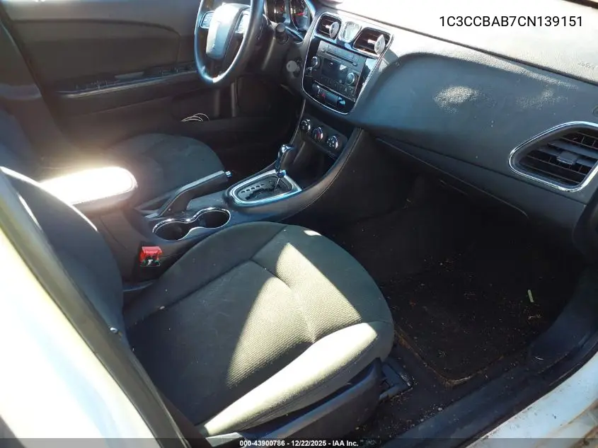 1C3CCBAB7CN139151 2012 Chrysler 200 Lx