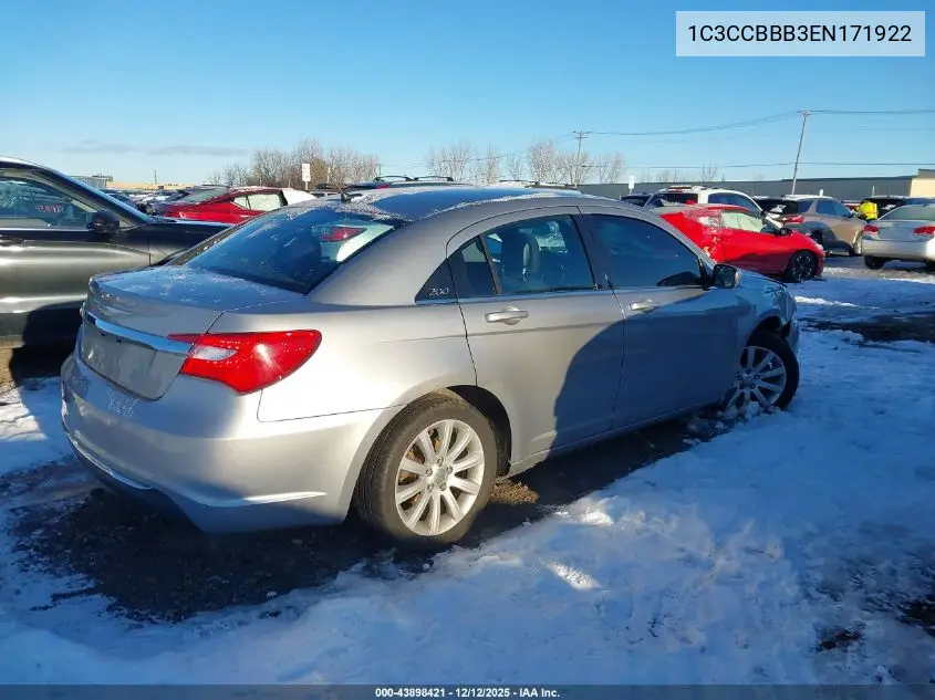 1C3CCBBB3EN171922 2014 Chrysler 200 Touring