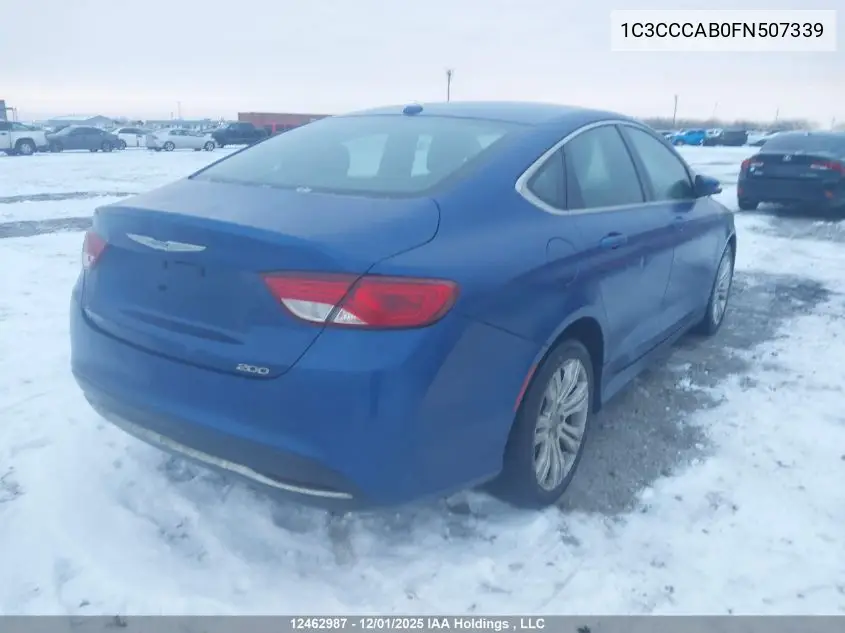 1C3CCCAB0FN507339 2015 Chrysler 200 Limited