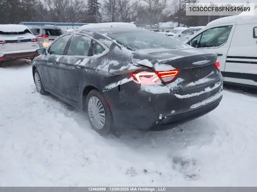 1C3CCCFB5FN549689 2015 Chrysler 200