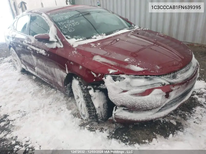 1C3CCCAB1FN639395 2015 Chrysler 200 Limited