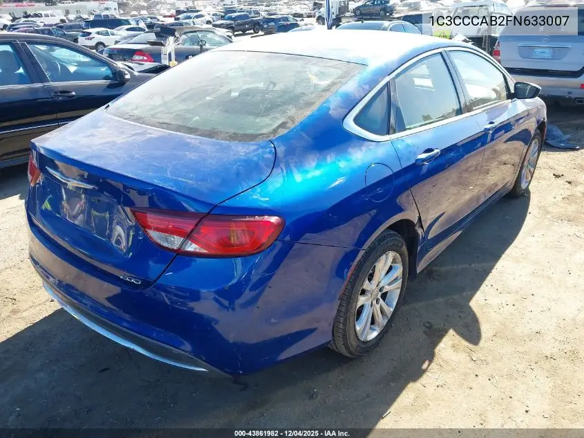 1C3CCCAB2FN633007 2015 Chrysler 200 Limited