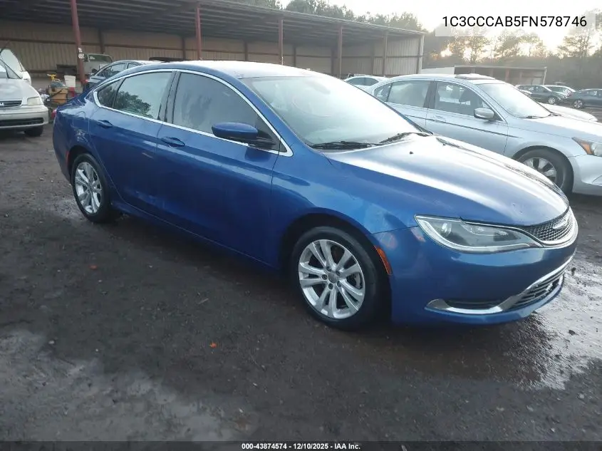 1C3CCCAB5FN578746 2015 Chrysler 200 Limited