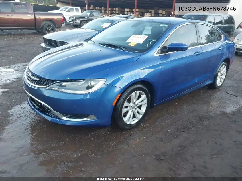 1C3CCCAB5FN578746 2015 Chrysler 200 Limited