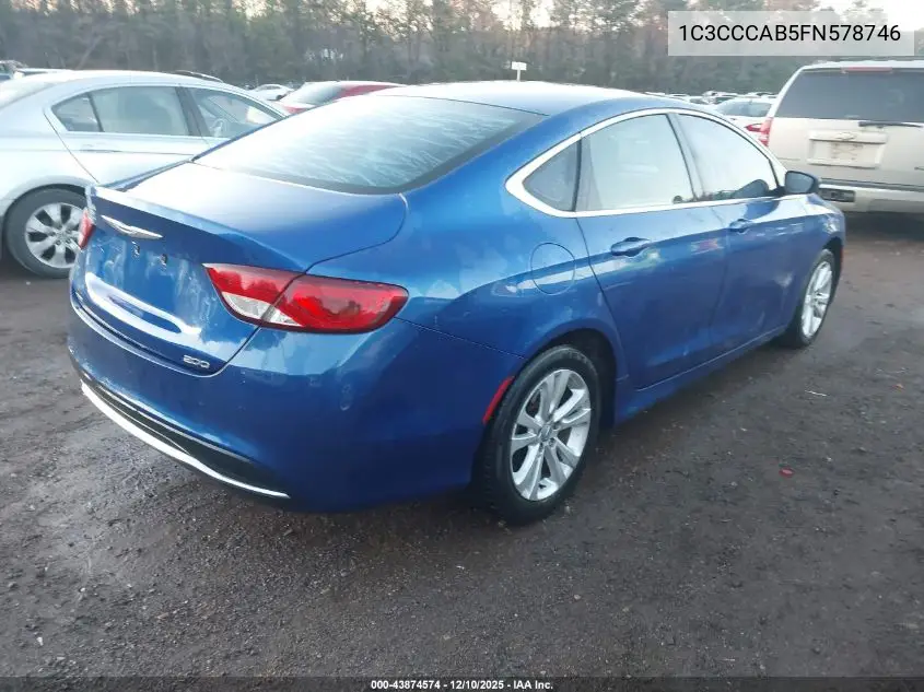 1C3CCCAB5FN578746 2015 Chrysler 200 Limited