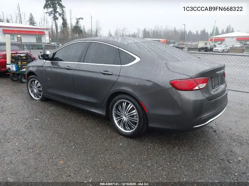 1C3CCCAB9FN668322 2015 Chrysler 200 Limited