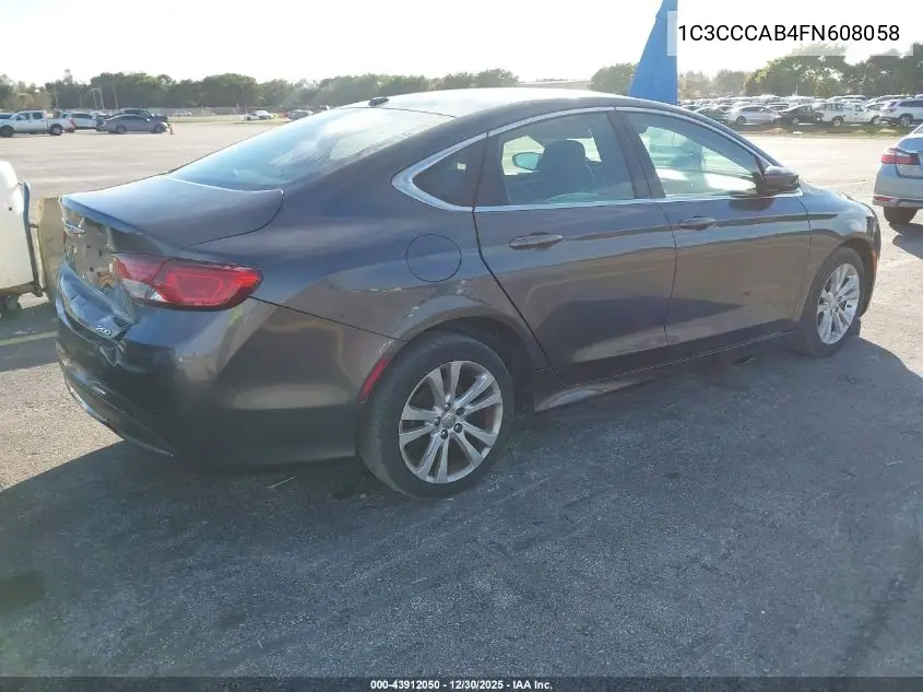 1C3CCCAB4FN608058 2015 Chrysler 200 Limited