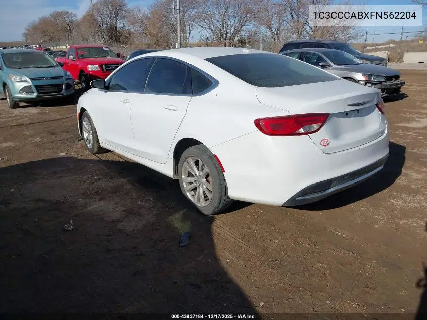 1C3CCCABXFN562204 2015 Chrysler 200 Limited