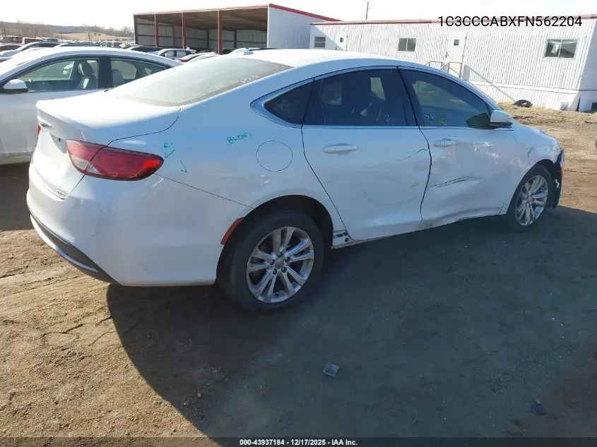 1C3CCCABXFN562204 2015 Chrysler 200 Limited